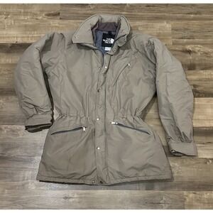 VTG The North Face Women's Goretex Jacket Beige Made In USA Sz L Elastic Waist